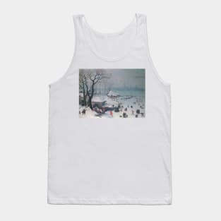 Winter Landscape with Snowfall near Antwerp by Lucas van Valckenborch Tank Top